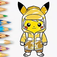 coloring_book_cute_raincoat_pikachu Ігри