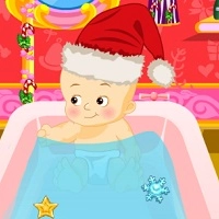 elsa_bathing_baby_santa игри