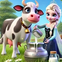 elsa_milking_cow खेल