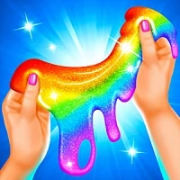 Slime de Glitter Arco-Íris